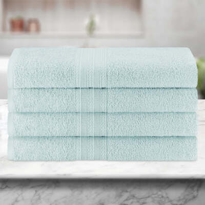 Eco-Friendly Ring Spun Cotton 4 Piece Towel Set