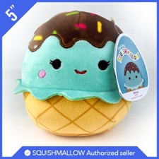 Squishmallow Kellytoy Plush Food Maya The Ice Cream 5" Inch NWT NEW