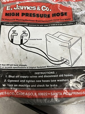#ad #ad E. JAMES amp; CO. HIGH PRESSURE HOSE 4#x27; F EL HOSE CONNECTION G3F $20.00