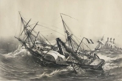 Guerre de Crimée 1855 Russie Ukraine le Pluton dans la manche Casquets Marine - Photo 1/4