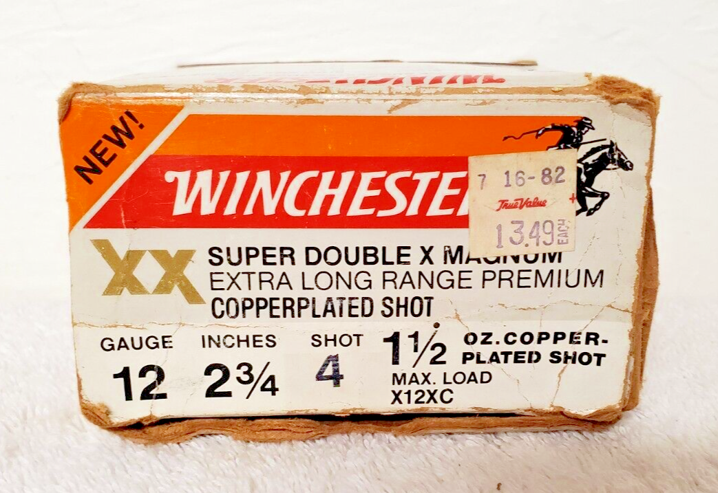 RARE Vintage Winchester Super XX Magnum 12 Gauge 4 Shot Empty Ammo