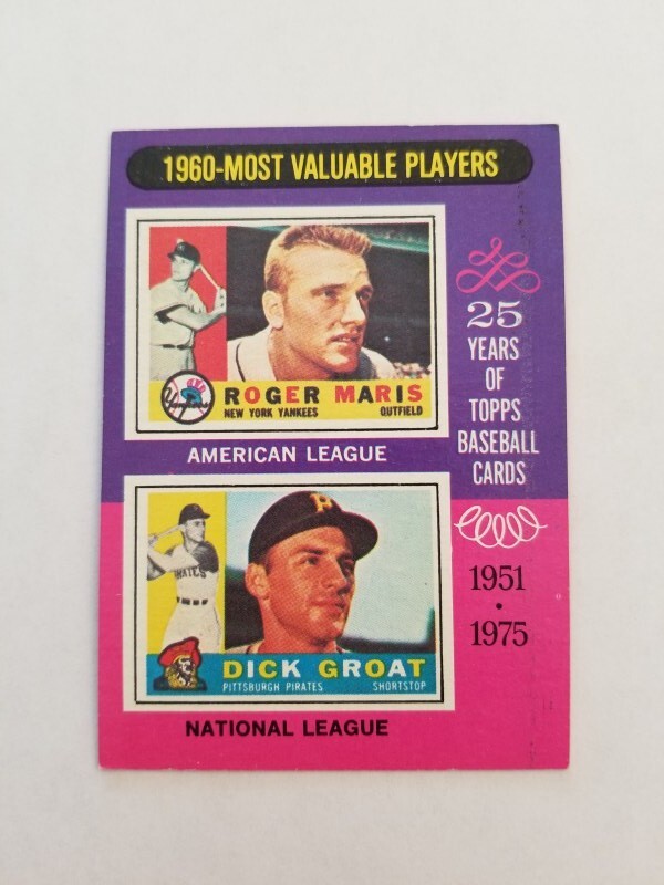 ROGER MARIS DICK GROAT MVP 1975 TOPPS BASEBALL CARD 198 eBay