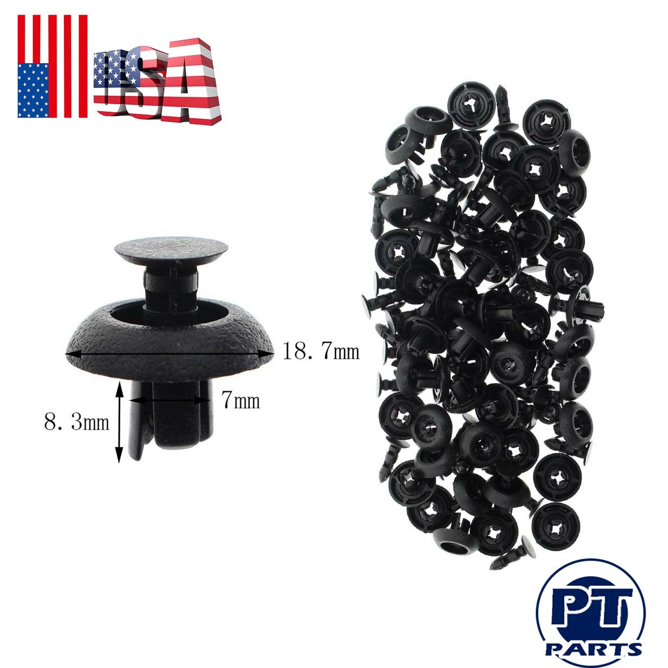 100 Pcs for Lexus Rx350 Rx450h (20102018) Plastic Engine Cover Clips