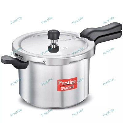 #ad 8Indisch Best Prestige Svachh Pressure Cooker 169.1oz Silver Color Best Gift $65.09
