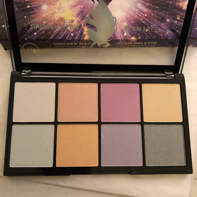 J Cat Beauty Unicorn Magic Glow Palette 8 Pan Highlighter Palette 38g NIB
