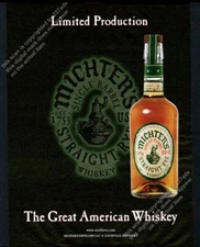 2015 Michter's Straight Rye Whiskey bottle photo vintage print ad