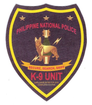 Philippine National Police PNP Canine K9 EOD Dog Handlers Course Woven  Patch v1