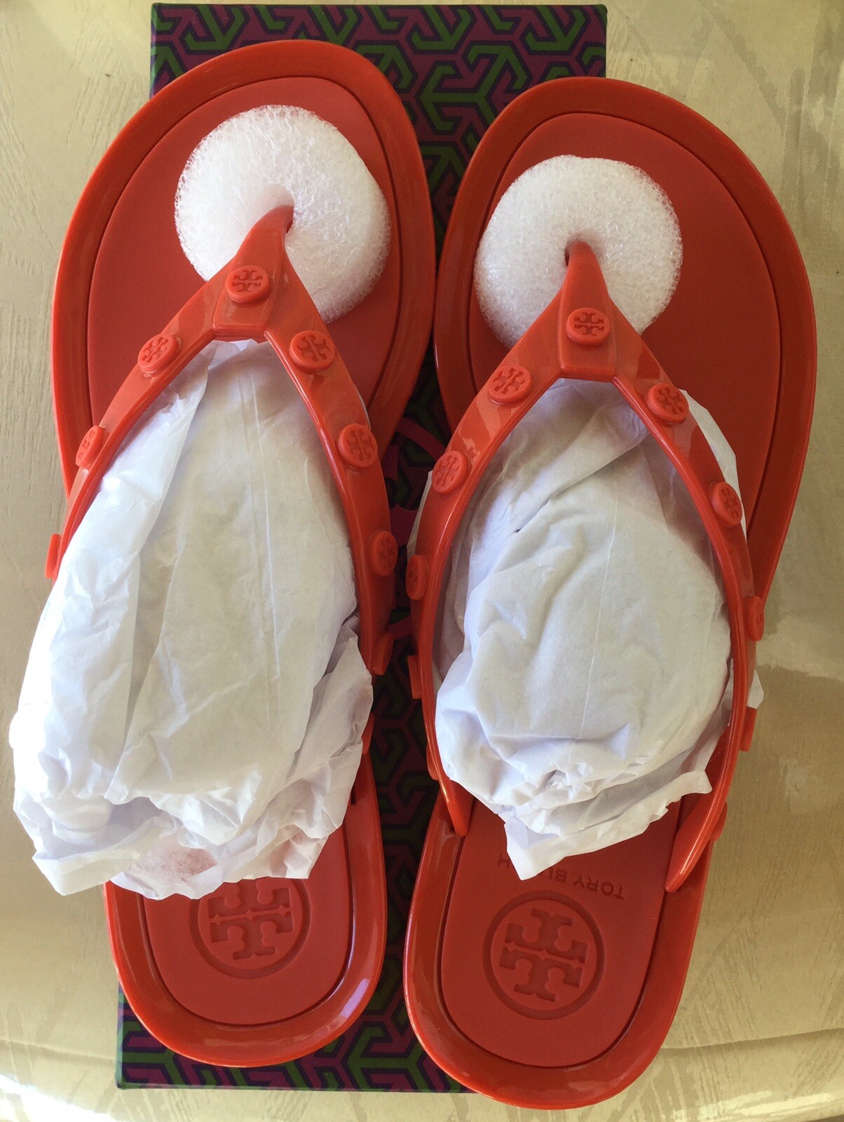 red studded jelly sandals