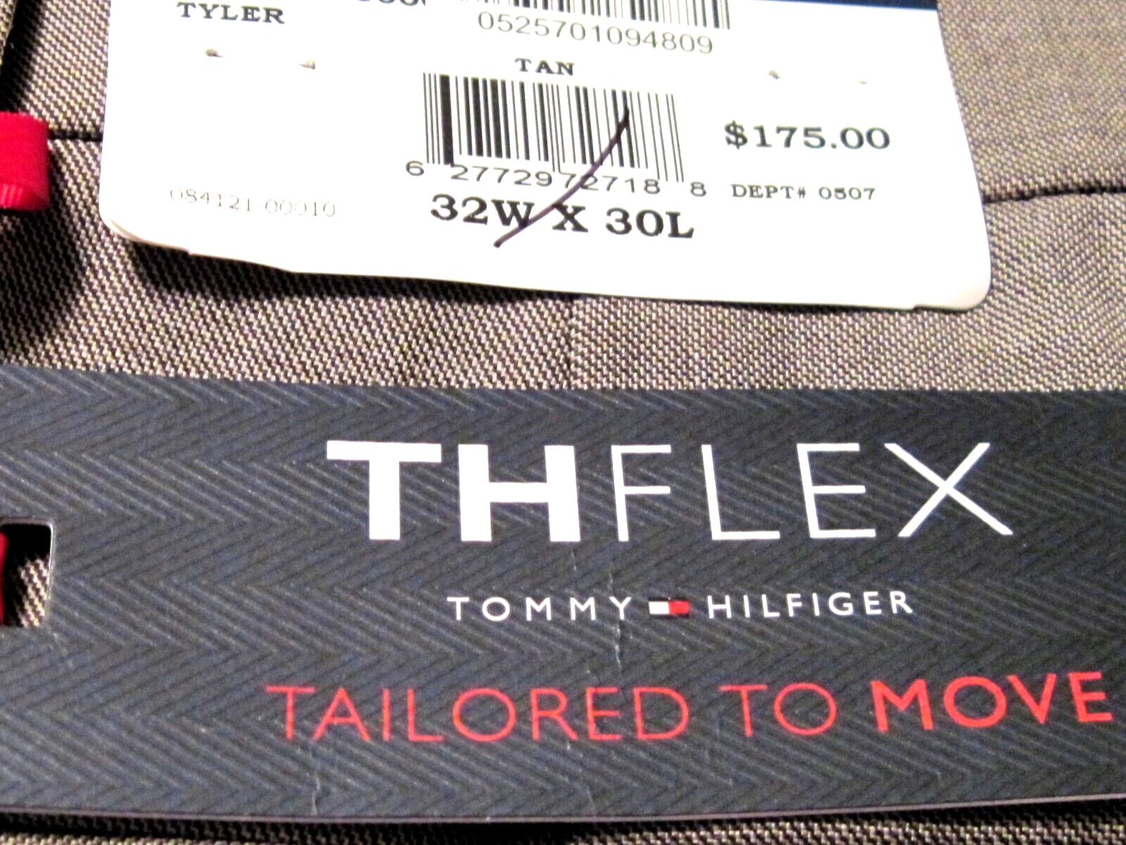 Tommy Hilfiger Tyler Solid Grey Modern Fit Dress Pants 32W x 30L New With Tags