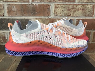 New 9 Adidas 4D Fusio Primeknit Sunset White Purple Orange Boost
