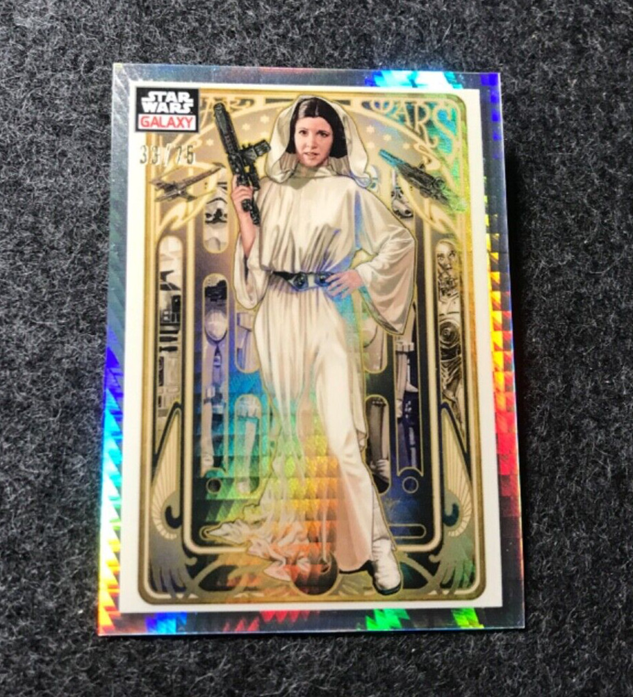 2023 Star Wars Chrome Galaxy Prism Refractor Princess Leia Organa #82 33/75