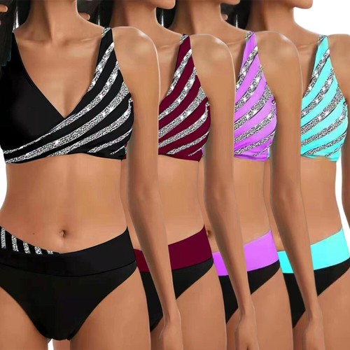 Women Push-Up Padded Bikini Set Summer Swimwear Swimsuit High Waist Bathing  Suit | eBay