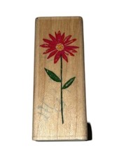Stampabilities Long Stem Daisy Wooden Rubber Stamp