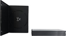 5 Super Thin Slim Empty Black PREMIUM DVD Replacement Cases 7mm DVBR07BKPR