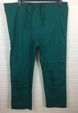 LANDAU Medium Unisex 7602 Scrub Pants reversible Pocket Drawstring Green