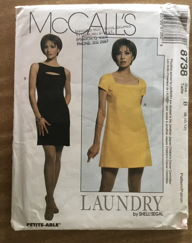 McCalls 8738 Petite-Able Misses Dress Pattern Sz 8-12 - Picture 1 of 2