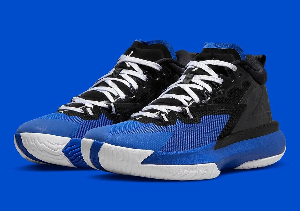 NIKE Air Jordan Zion 1 Mens Black/White/Royal Blue \