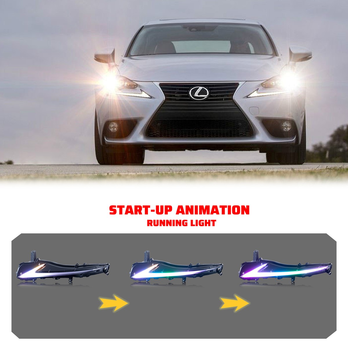 RGB LED Daytime Running Light for Lexus 3IS IS250 IS200t IS300