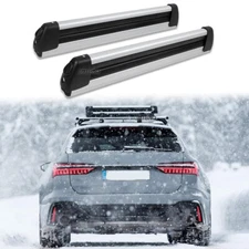 Snowboard Ski Roof Rack Carrier Cross Bar Slide Rail + Lock For Audi A3 A4 A5 A6
