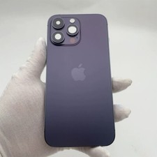 Used Back Housing Frame Battery Door Cover For Apple iPhone 14 Pro purple