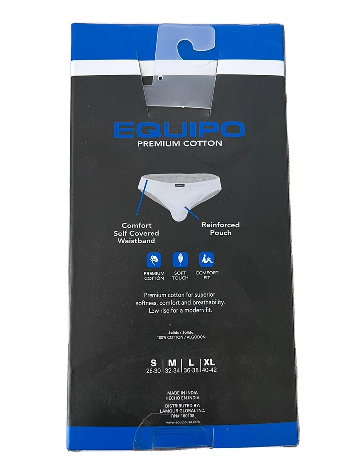 Men's Equipo 5-Pack Bikini Briefs (Red-Black) No Fly Premium Cotton Underwear - Image 4 of 4