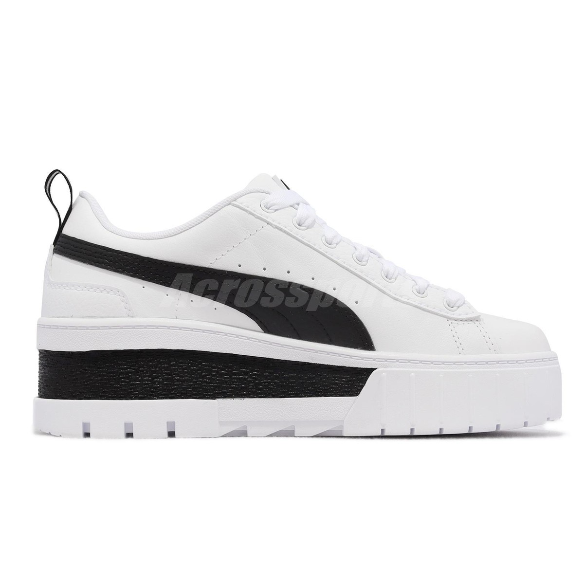 Puma Mayze Wedge Wns White Black Women Casual Platform Shoes