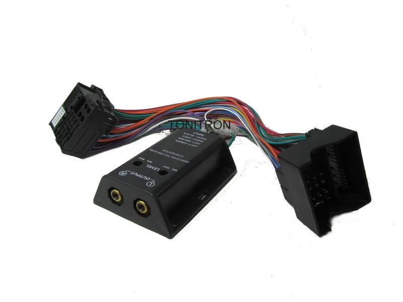 passend für BMW 2Kanal Quadlock High Low Adapter Chinch orig Radio Most Ausgang