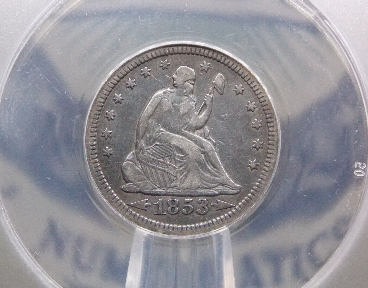 1853 シーテッド リバティ クォーター 1853 O Seated Liberty Quarter Coin Value Prices, Photos & Info
