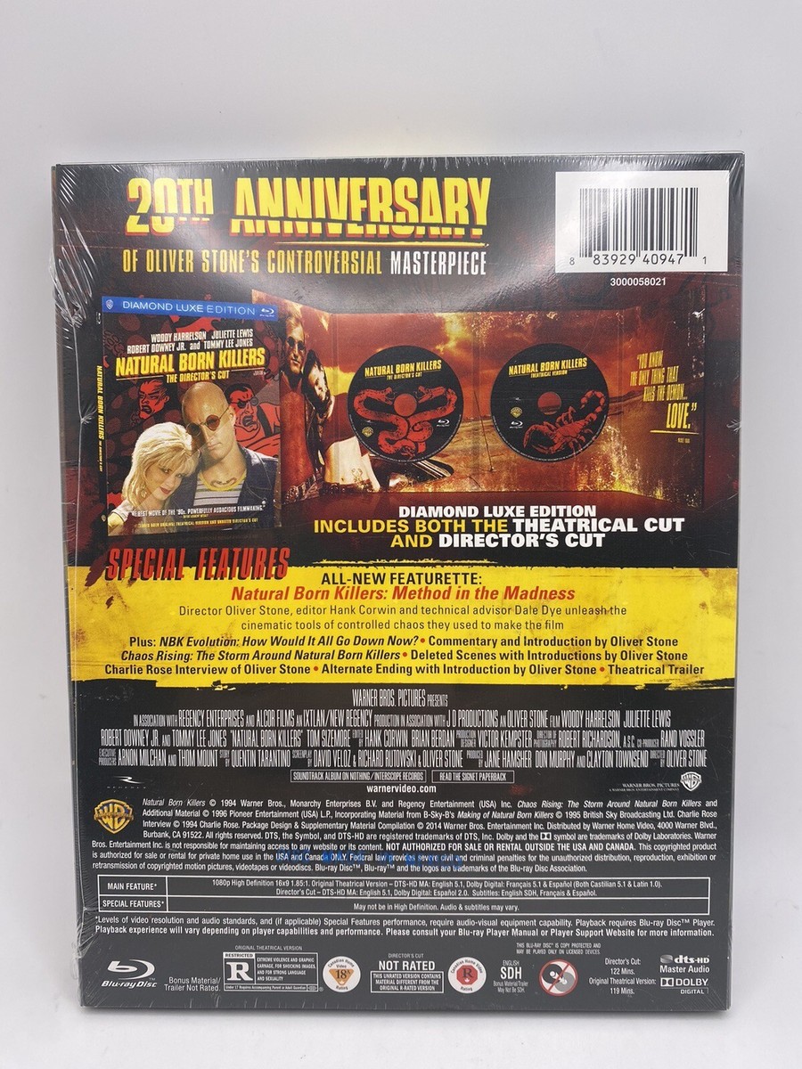 NATURAL BORN KILLERS Blu-ray DIAMOND LUXE EDITION 1994 BRAND NEW & SEALED! OOP! NATURAL BORN KILLERS Blu-ray DIAMOND LUXE EDITION 1994 BRAND NEW & SEALED! OOP!