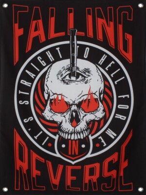 FALLING IN REVERSE  fabric poster FLAG