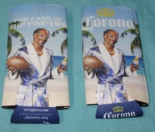 LOT OF 2 Snoop Dogg Corona SLIM Bottle Cooler Koozie Koozy Coozie THE FINE LIFE