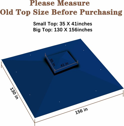 Upgrade Your Patio with Our 10 x 12 Navy Blue Gazebo Replacement Canopy - Picture 5 of 9