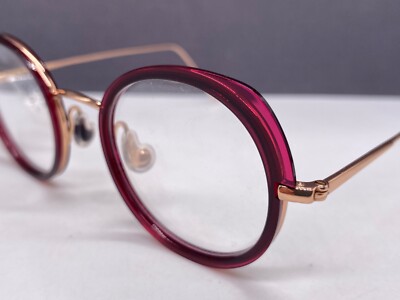 Carolin Abram Brille Damen Rund Rot lila Gold  Wally Panto NP:329 