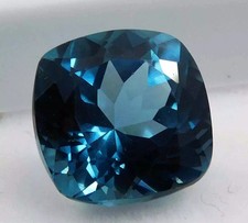 A  10 CT Natural Blue Cushion Cut Montana Sapphire CERTIFIED Loose Gemstone