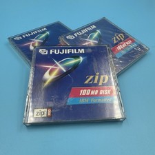 Fujifilm Lot Of 3 100MB Mac Formatted Zip Disks New Sealed ATOMM Technology