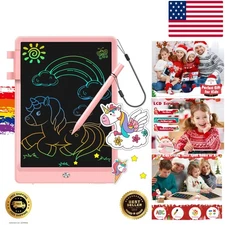 Multifunctional Erasable Drawing Pad - 10 Inch LCD for Ages 3-8 in Pink