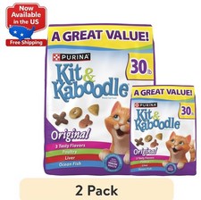 (2 pack)Purina Kit & Kaboodle Original, Indoor Dry Cat Food, Chicken, Liver,30lb