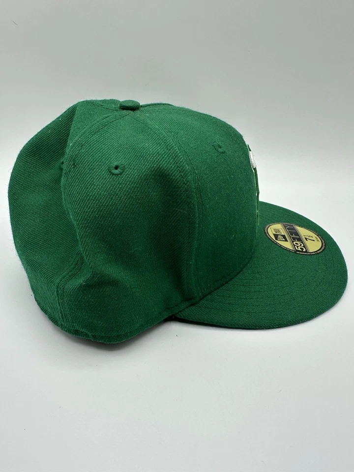 NEW ERA 59FIFTY LA ANAHEIM ANGELS OUTLINE HAT ST. PATTY GREEN WHITE BLACK 7 1/2 - Image 4 of 4