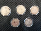 Lot Of 5 Walking Liberty Half Dollars Exact Coins Shown  1937,39,41,45,46S