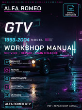 Alfa Romeo Gtv 1993 1994 1995 1996 2004 Workshop Repair Service Manual