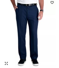 Haggar Cool 18 Pro Classic Fit Navy Stetch Dress Pants Men  s 42 x 29