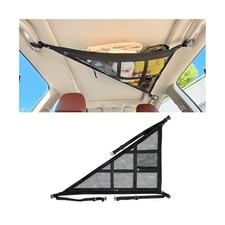  Car Ceiling Cargo Net Pocket, Double-Layer Mesh Strengthen Load Bearing Black