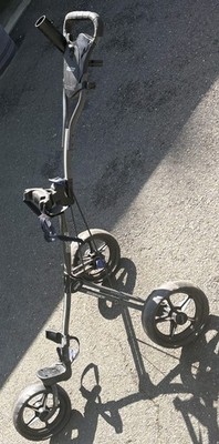 Bagboyカンパニー/3WHEEL PUSH /SC545/ゴルフカート BagBoy Sidekick 3 Wheel Blue Golf Push Cart with Umbrella Holder