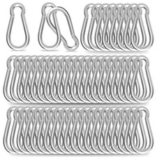 Carabiner, Heavy Duty Galvanized Steel Spring Snap Hook Carabiner Clips with ...