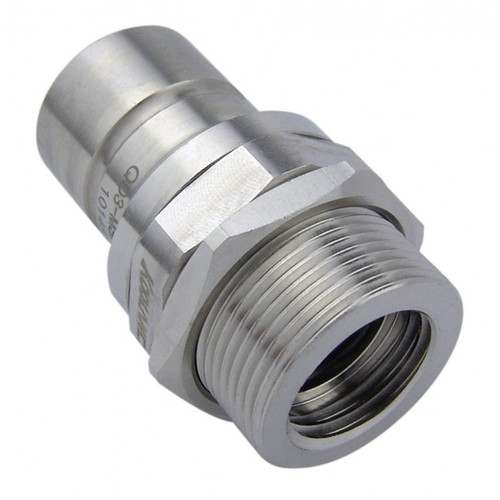 Koolance QD3 Male Quick Disconnect, Panel Female Threaded G 1/4 BSPP, Silver - Picture 2 of 2