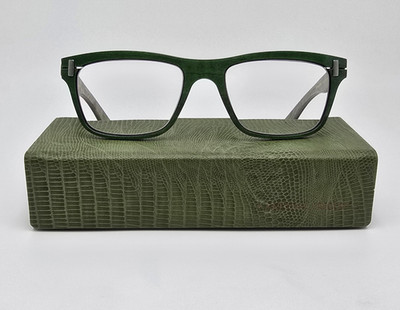 Morgenthal Frederics WW465 Bacchus Wood Green Eyeglasses Frame w/ Case Germany