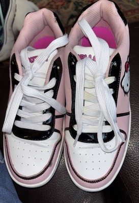 HELLO KITTY Sneaker Women 8 M SANRIO PINK BLACK  SHOES LIMITED EDITION Excellent