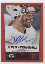 2014 Panini Hot Rookies Rookie Signatures Red 66/75 Jared Abbrederis Auto aa1