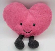 Jelly Cat Amuseables Hot Pink Heart 5" Plush Stuffed Toy Retired