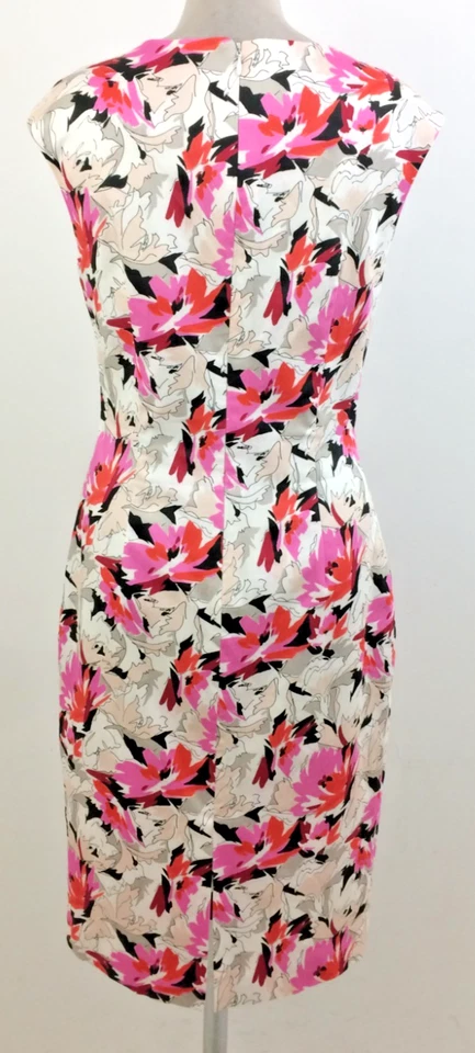 Vestido para mujer LK Bennett talla 10 pastel melocotón sin mangas forrado nuevo F1 Foto 4 de 4